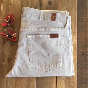 7 For All Mankind Roxanne Skinny Light Grey Size30